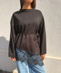 Top dentelle Mia noir
