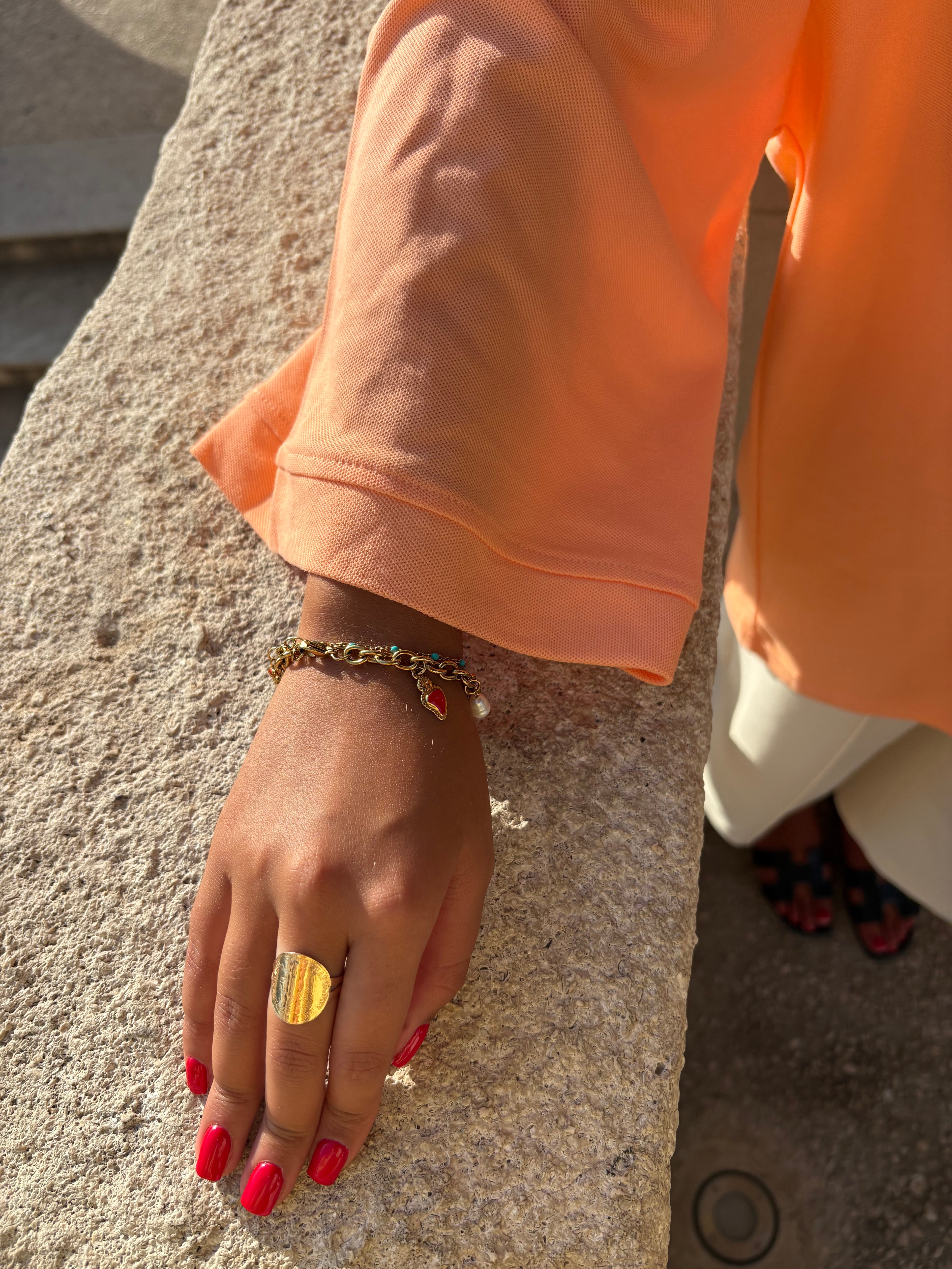 Top transbronzant Lina Corail