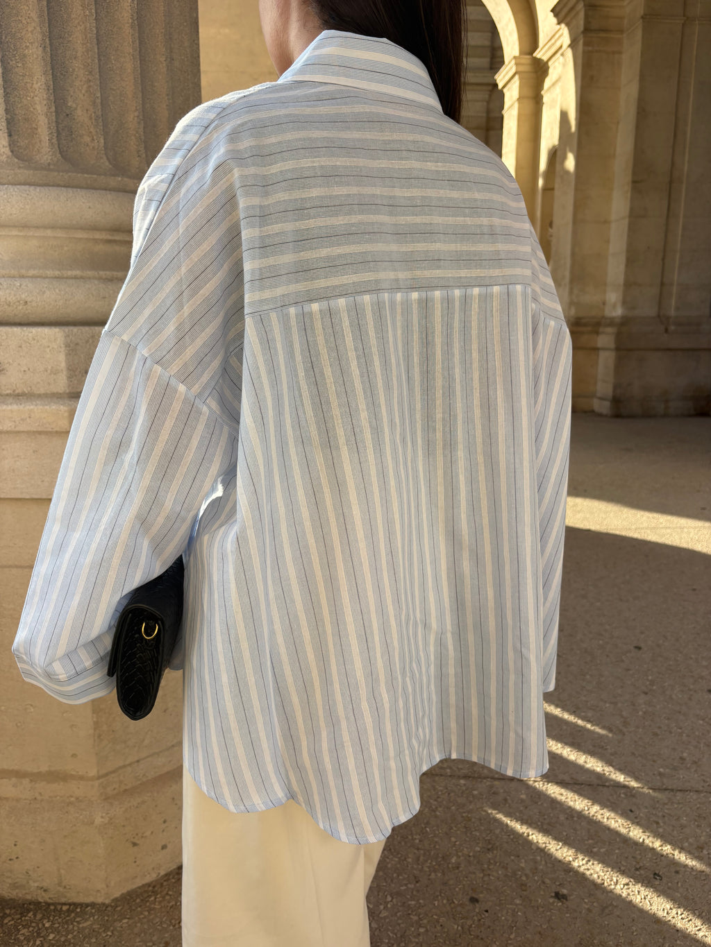 Chemise rayée Dina Bleu ciel
