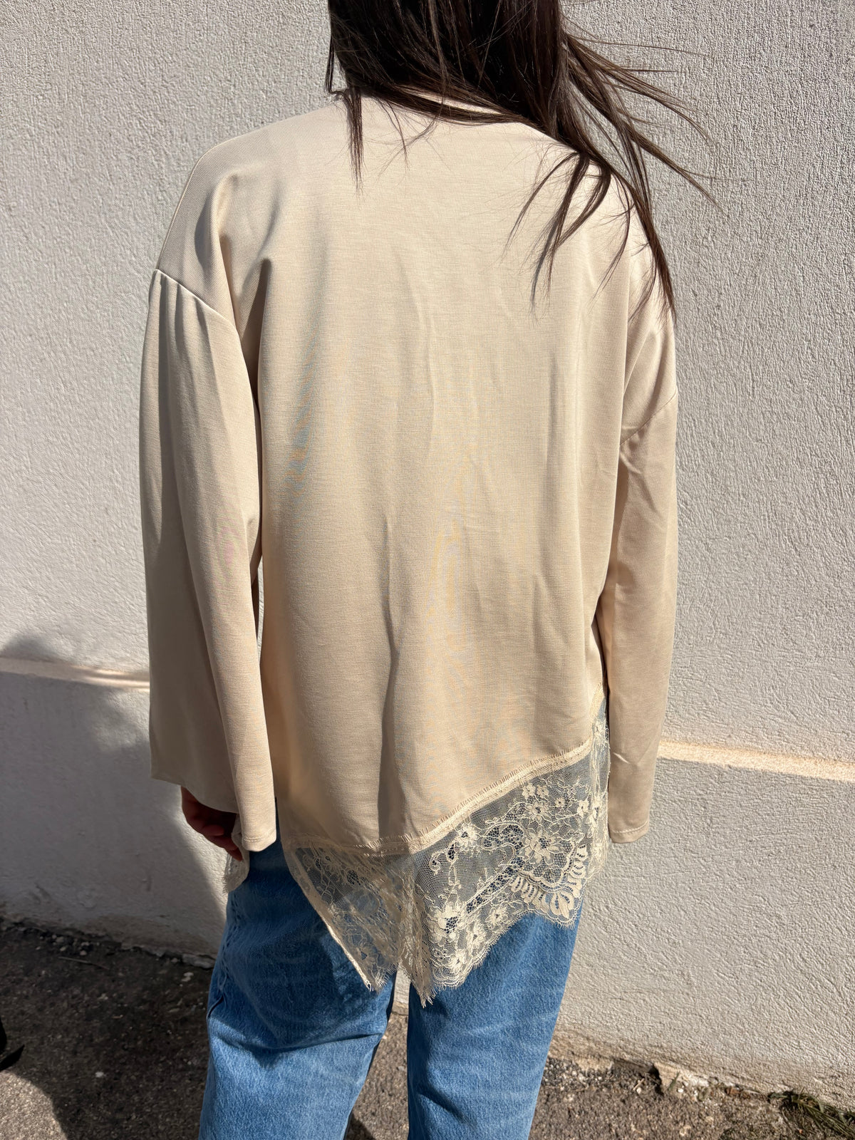 Top dentelle Mia beige