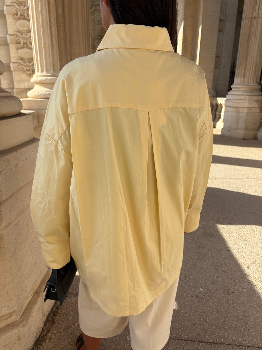 Chemise cache-cœur Maya Jaune clair