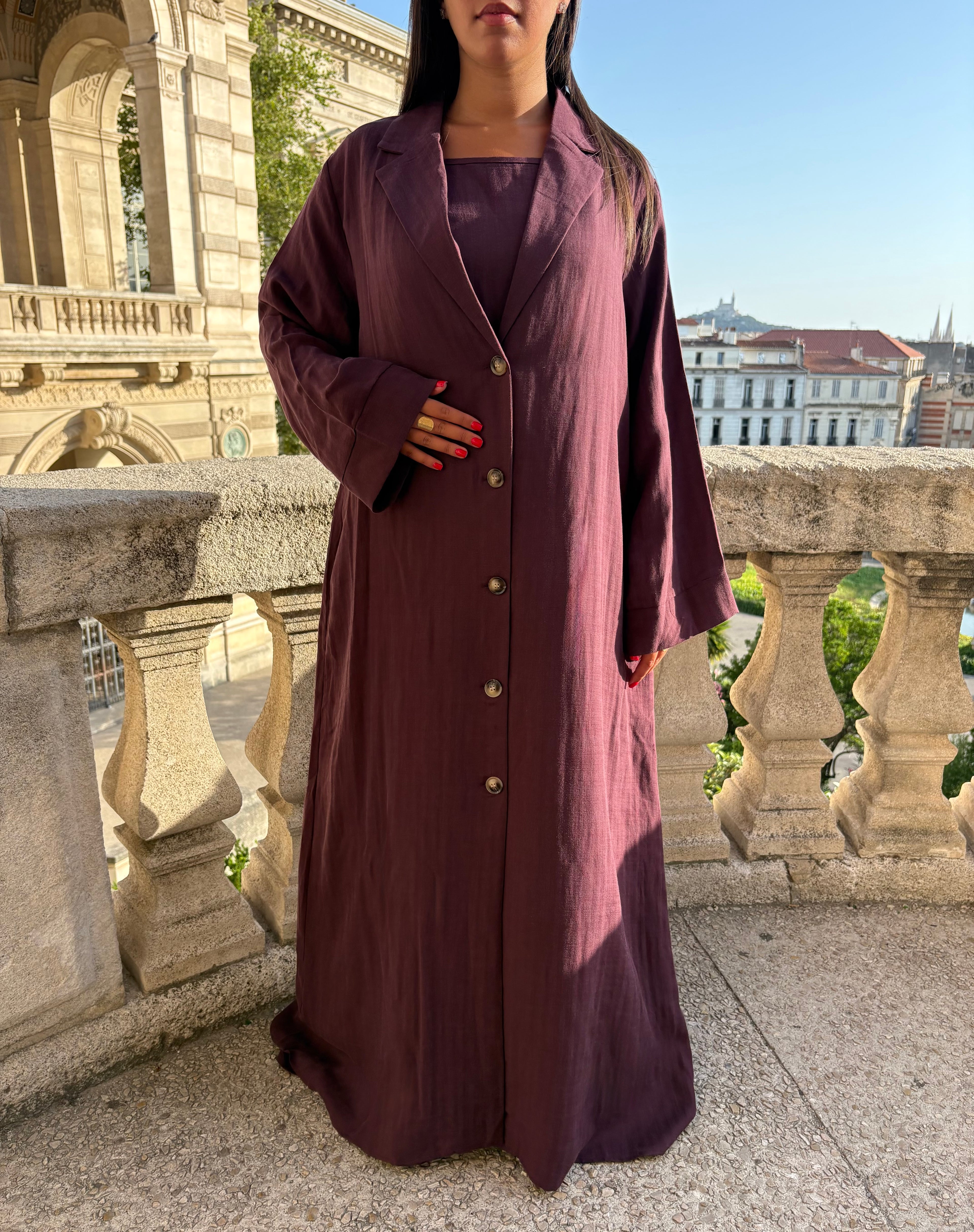 Robe chemise Alya Prune