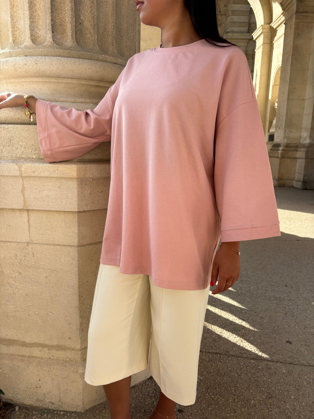 Top transbronzant Lina Rose poudré