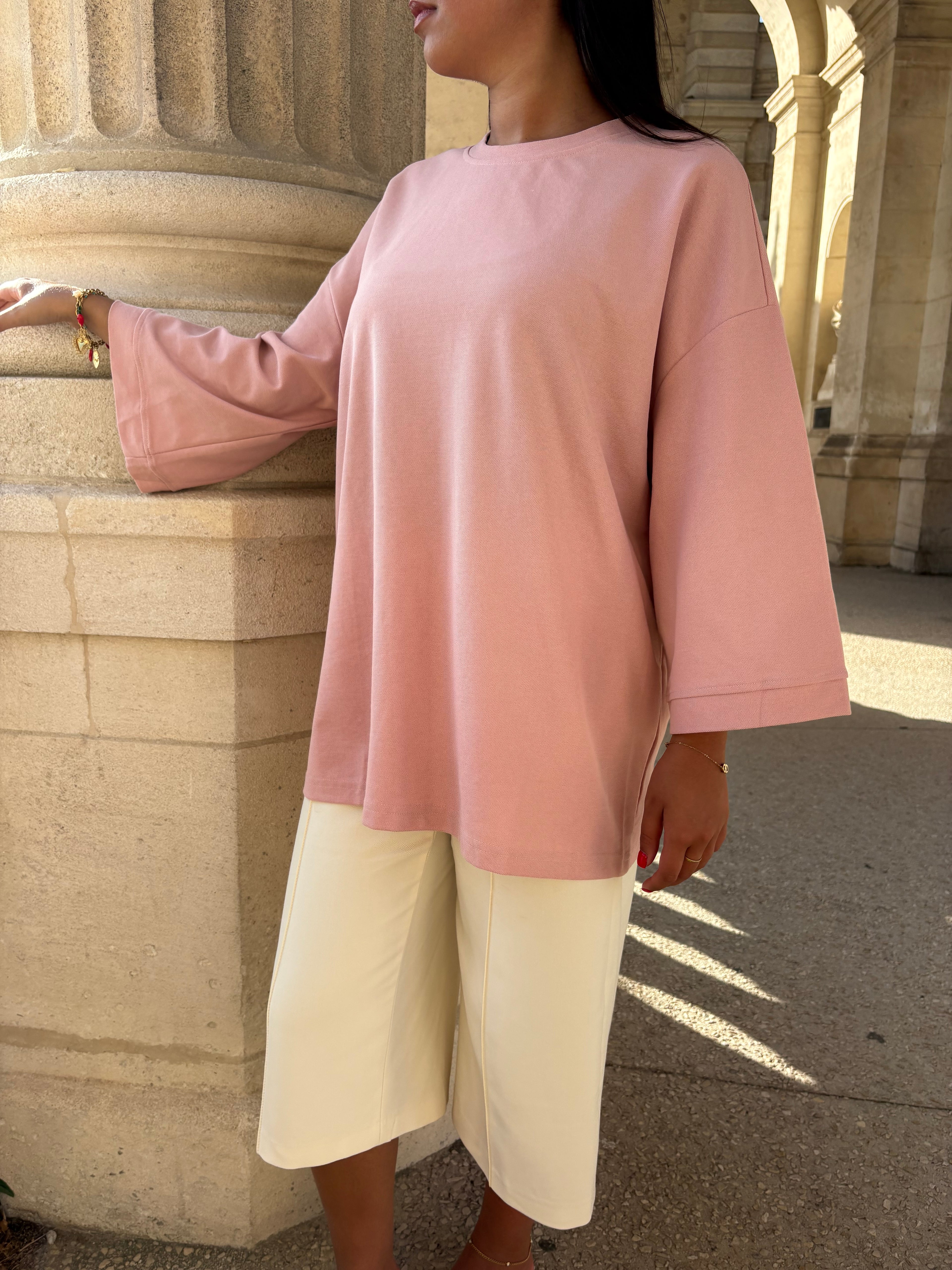 Top transbronzant Lina Rose poudré