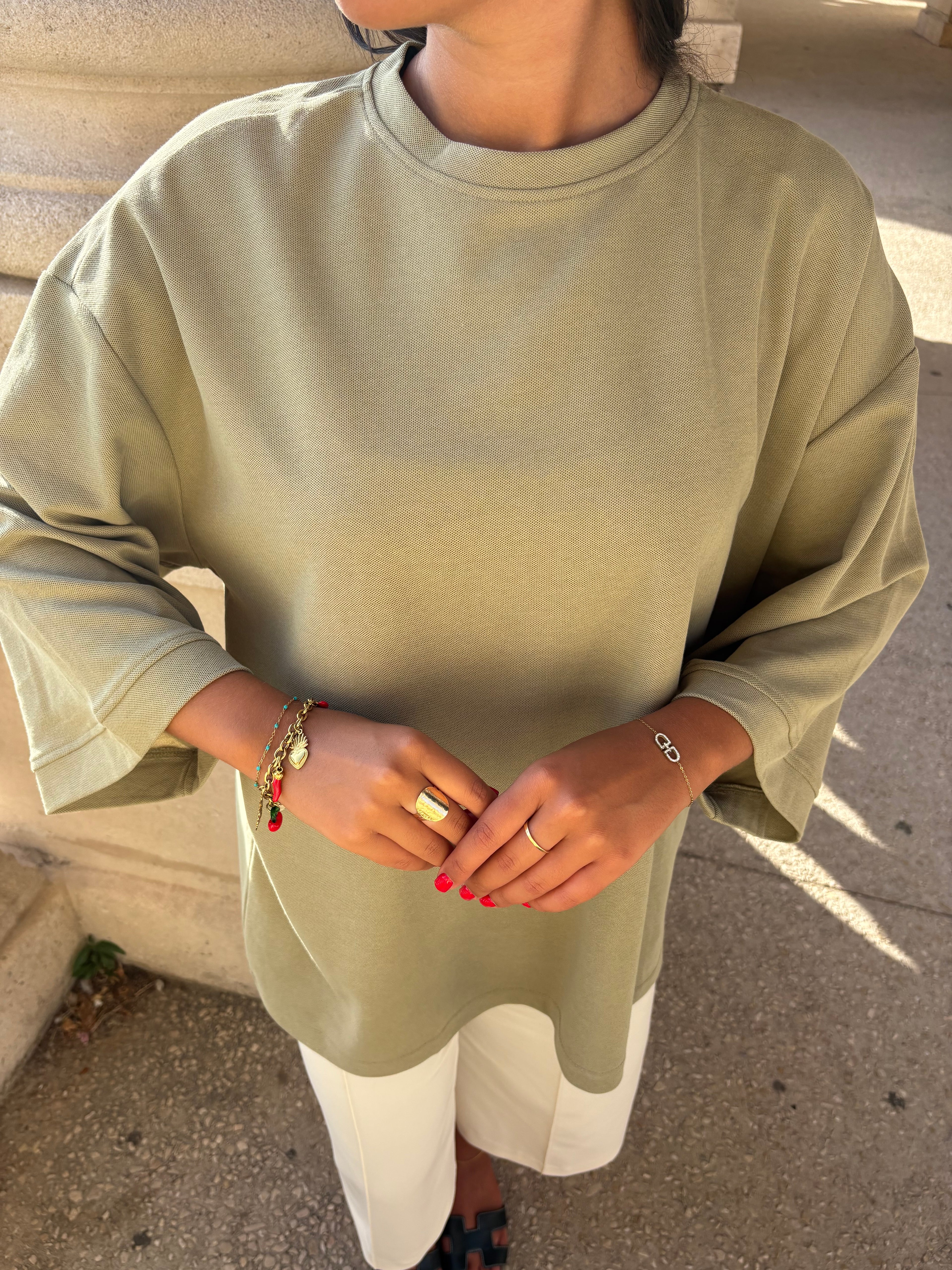 Top transbronzant Lina Olive