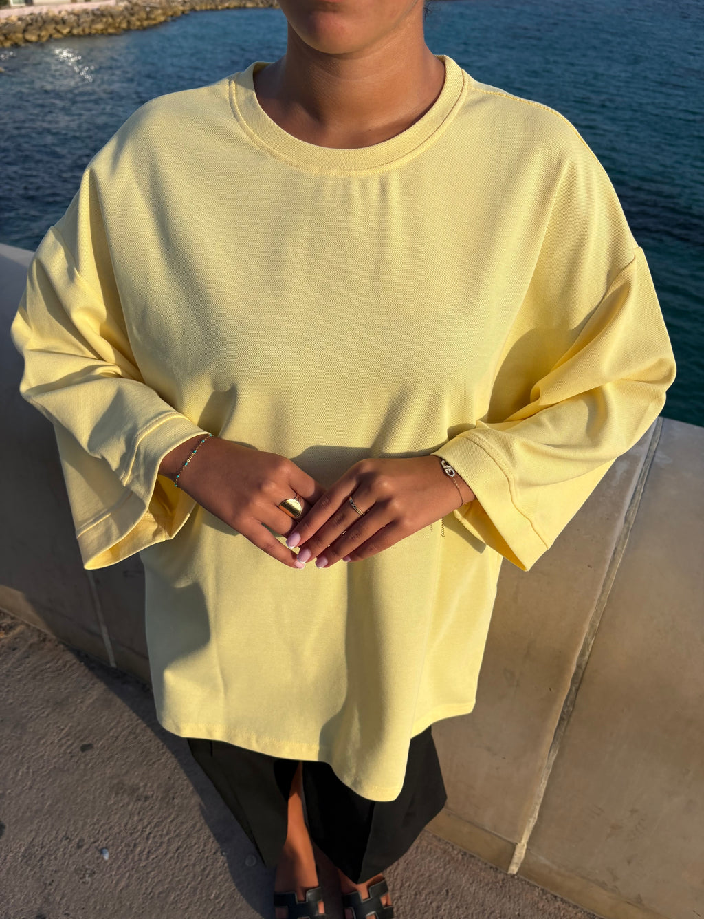 Top transbronzant Lina Jaune