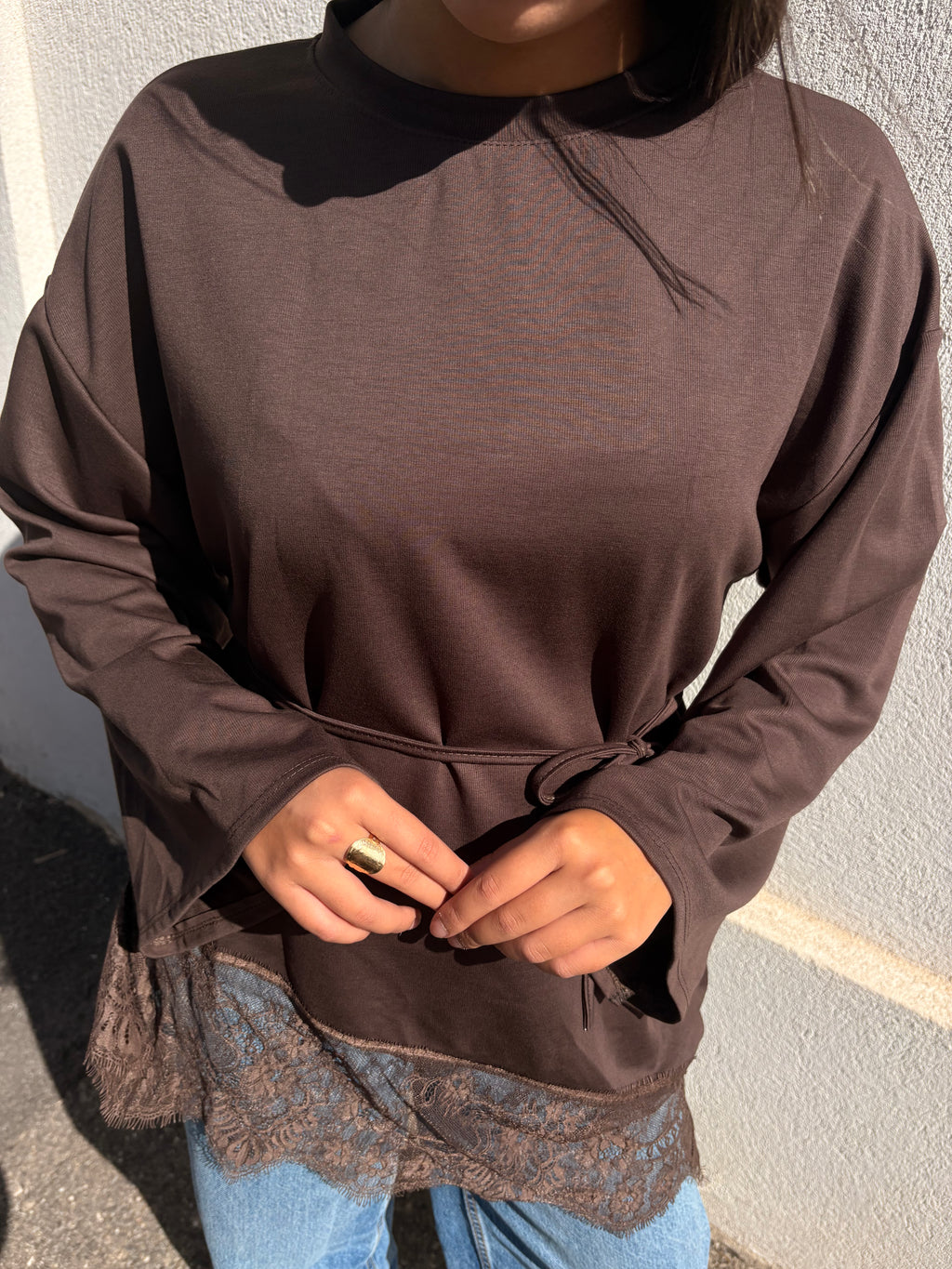 Top dentelle Mia chocolat