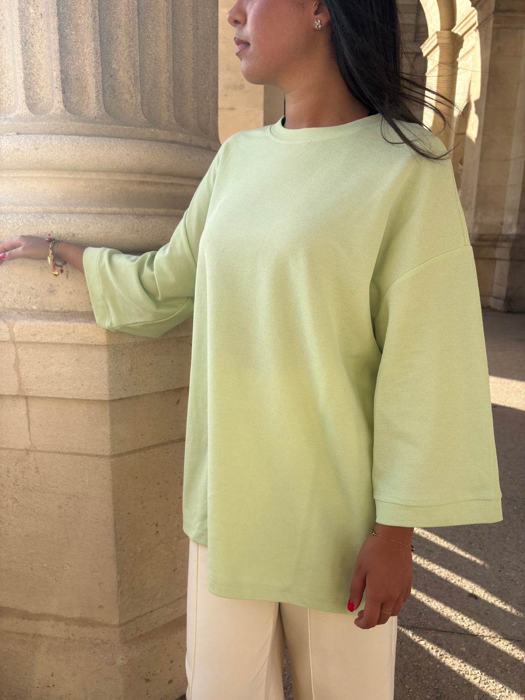 Top transbronzant Lina Pistache