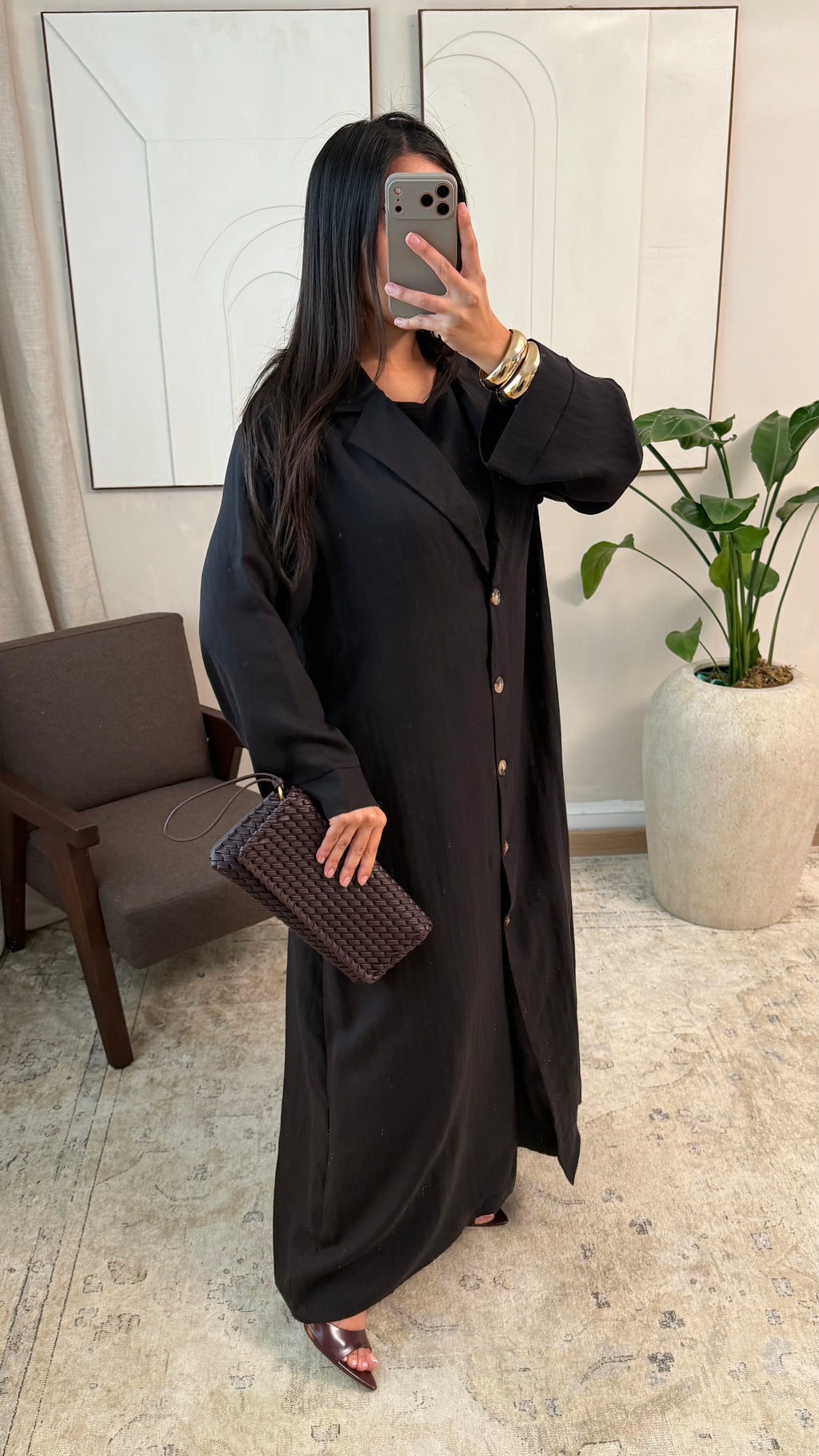 Robe chemise Alya Noir