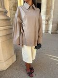 Chemise cache-cœur Maya Taupe