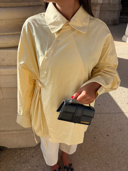 Chemise cache-cœur Maya Jaune clair